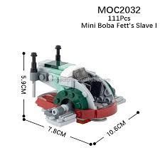 Конструктор транспорт Боба Фетт Раб 1 Звездные войны figures Mini Boba Fett's Slave Star Wars MOC2032