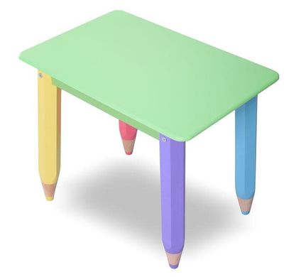 Детский столик "Карандашики" 60*40 (цвет столешницы - салатовый)