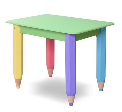 Дитячий столик "Олівчик" 60*40 (колір стільниці - салатовий)
