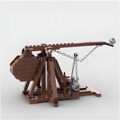 Конструктор Баллиста-Требушет с кирпичами &mdash; Средневековая осадная машина, 304 детали