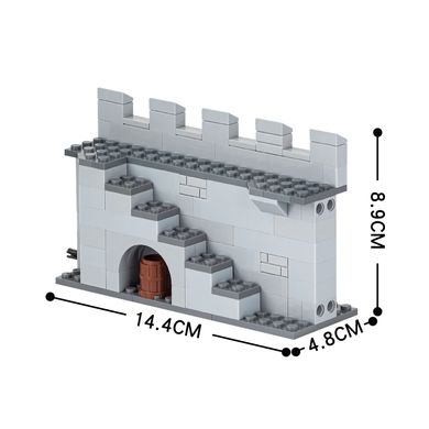 Конструктор стена с ступенями серия Средневековье constructor High corner of city wall medieval MOC5001-E
