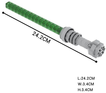 Конструктор Світловий меч колір "зелений" Модель зброї figures Lightsaber Star Wars MOC2070-D