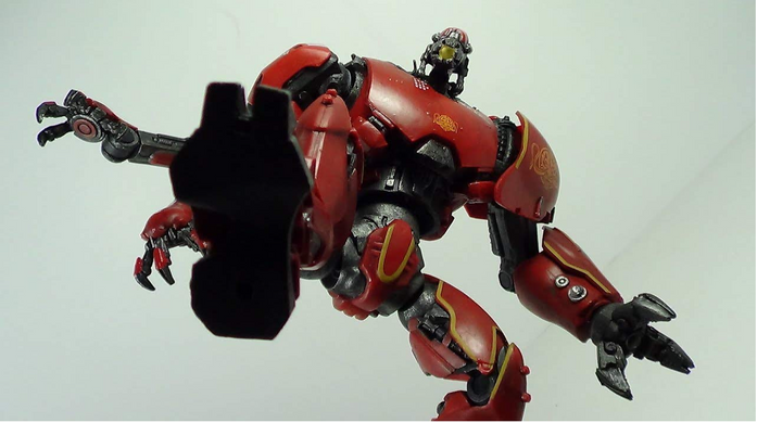 Коллекционная фигурка робота NECA из фильма Тихоокеанский рубеж Pacific Rim Jaeger Crimson Typhoon 18 см |