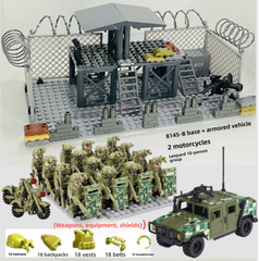 Большой игровой набор: Военный конструктор &laquo;База спецназа SWAT&raquo; &ndash; 18 минифигур, бронеавтомобиль и мотоциклы