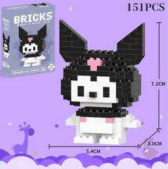 Конструктор 3D из миниблоков "Пиксели BRICKS Куроми Kuromi", 151 деталь