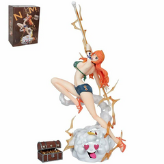 Колекційна аніме фігурка Nami з One Piece 30 см &ndash; статуетка Намі на хмарі Zeus з посохом Clima-Tact