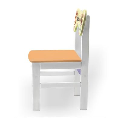 Детский стульчик "Woody" белый с картинкой Барбоскины (для девочки) (цвет - оранжевый)