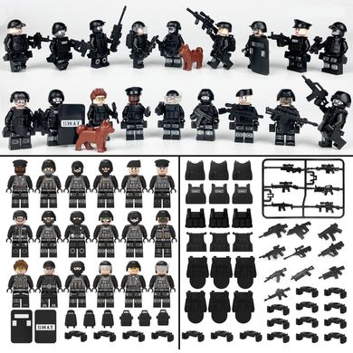 Набір фігурок чоловічків військові спецназівці S.W.A.T. 18шт figures sets special forces S.W.A.T. 18pcs M8075
