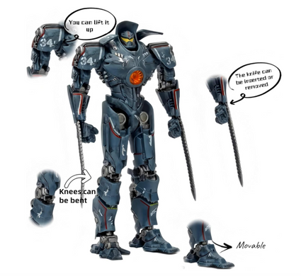 Колекційна фігурка робота NECA з фільму Тихоокеанський рубіж Pacific Rim Jaeger Gipsy Dange 18 см