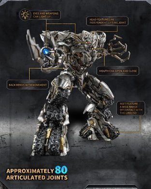 Фигурка Transformers Megatron 22 см Diecast Metal из "Места падших"/ Коллекционная модель от YOLOPARK Мегатрон Работы Трансформеры Revenge of the Fallen