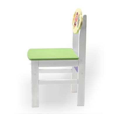 Детский стульчик "Woody" белый с картинкой Литл Пони (цвет - салатовый)