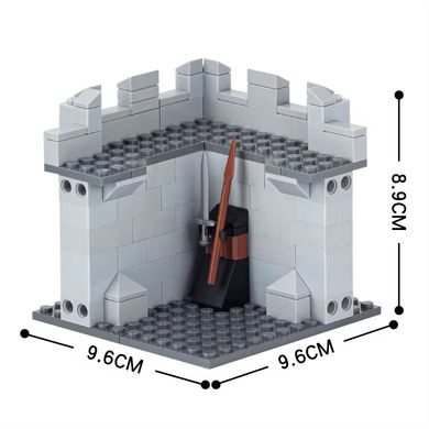 Конструктор кутова стіна серія Середньовіччя constructor corner of city wall medieval MOC5001-H