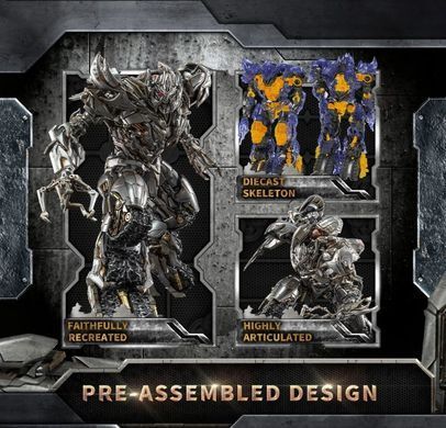 Фигурка Transformers Megatron 22 см Diecast Metal из "Места падших"/ Коллекционная модель от YOLOPARK Мегатрон Работы Трансформеры Revenge of the Fallen