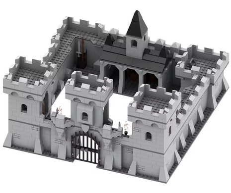 Конструктор угловая стена серия Средневековье constructor corner of city wall medieval MOC5001-H