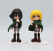 Набір фігурок Attack on Titan / Атака Титанів Chibi 6 шт &mdash; Колекційні аніме фігурки Ерен, Мікаса, Леві, Армін, Ервін, Титан &mdash; Подарунок фанату аніме