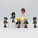 Набір фігурок Attack on Titan / Атака Титанів Chibi 6 шт &mdash; Колекційні аніме фігурки Ерен, Мікаса, Леві, Армін, Ервін, Титан &mdash; Подарунок фанату аніме