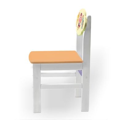 Детский стульчик "Woody" белый с картинкой Литл Пони (цвет - оранжевый)