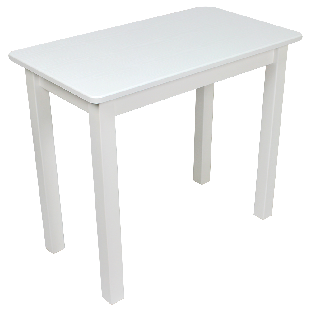 Белый стол на одной ноге для кухни