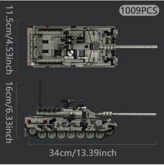 Конструктор "Бронированый Танк Леопард" Большая Сборная Модель "Leopard 2A7", 1009 деталей