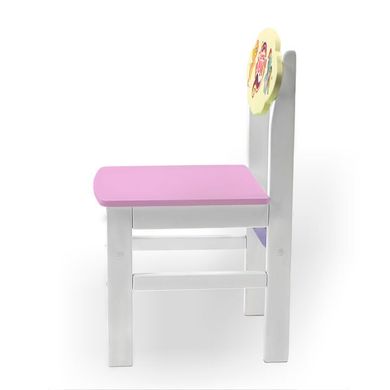 Детский стульчик "Woody" белый с картинкой Литл Пони (цвет - розовый)