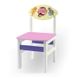 Детский стульчик "Woody" белый с картинкой Литл Пони (цвет - розовый)
