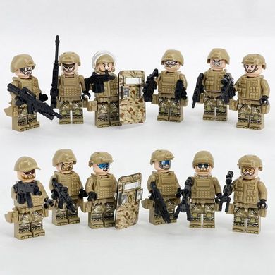 Набор фигурок человечков военные 12 шт "Штурмовой отряд" figures sets special forces 12pcs M8019