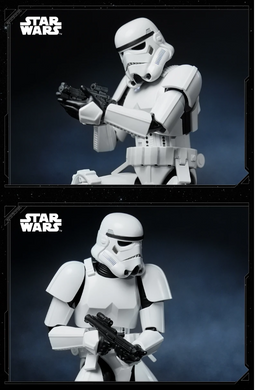 Фигурка BLOKEES Stormtrooper / Штурмовик Star Wars &ndash; коллекционная модель с аксессуарами и сменными руками, 14 см