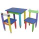 Дитячий набір "Олівчики" 60х40 столик та 2 стільчики (колір стільниці - синій)