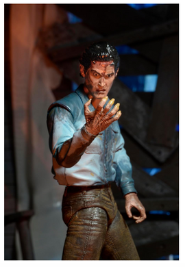 Коллекционная фигурка Эш Уильямс Evil Dead 2 Зловещие мертвецы 2 (Ash Williams) с аксессуарами и сменными лицами, 18 см