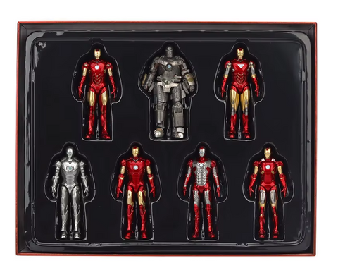 Набор фигурок Iron Man Hall of Armor ZD Toys  (7 шт) &mdash; Железный Человек Марвел Мстители action figure collectible