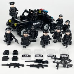 Набор фигурок человечков Полицейский спецназ 12шт и Джип figures sets special forces S.W.A.T. 12 pcs Jeep E-3