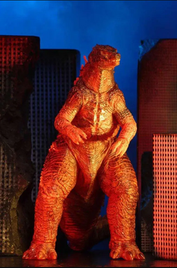 Коллекционная фигурка Годзилла Burning Godzilla King of Monsters &mdash; окаймление с красным атомным лучом и военными кораблями, 17 см
