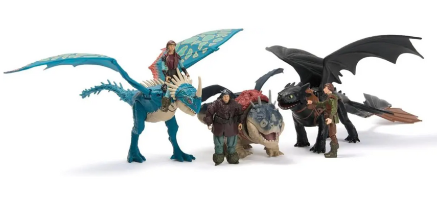 Игровой набор "Как приручить дракона" (How to Train Your Dragon) &ndash; Дракон Злобный Змеевик (Deadly Nadder) + всадник Астрид / Фигурки DreamWorks Dragons, движущиеся крылья, 4+