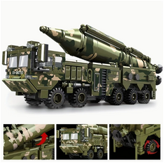 Конструктор военной техники ПУ ракетного комплекса с баллистической ракетой &ndash; масштабная модель 29 см, армейский грузовик-носитель