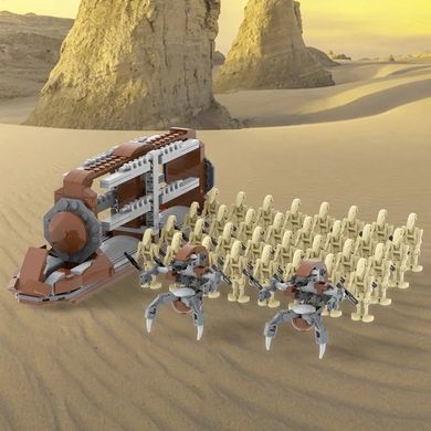 Конструктор Боевой дроид Авианосец и 2 дройдеки Звёздные войны figures Battle Droid Troop Carrier Star Wars MOC2104