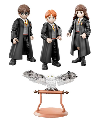 Набір фігурок Гаррі Поттер / Harry Potter Figures Set &ndash; колекційні рухомі фігурки Гаррі, Герміони, Рона та сови Гедвіґ, 4 шт, 8 см