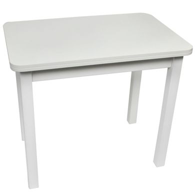 Обеденный раскладной стол "Белый" с прямыми ножками