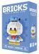 Конструктор фигурка Пиксели BRICKS Дональд Дак серия "Мультгерои" Donald Duck M3007