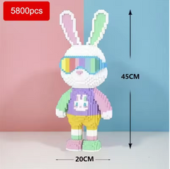 Конструктор 3D из миниблоков "Стильный заяц", 5800 деталей