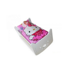 Кукольная кроватка 2 в 1 “Hello Kitty” крем + постелька