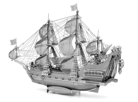 Конструктор головоломка 3D металевий пазл &laquo;Помста королеви Анни&raquo; Queen Anne&rsquo;s Revenge &mdash; збірна модель піратський корабель із &laquo;Піратів Карибського моря&raquo;