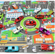 Игровой коврик &laquo;Город и дороги&raquo; 83&times;58 см / Play Mat City Road Map &ndash; детский коврик с дорогами, зданиями и паркингом для машинок