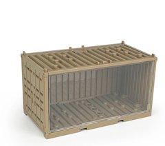 Конструктор Морський контейнер для фігурок колір зелений constructor Sea container for figures BB002