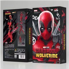 Коллекционная фигурка Deadpool из фильма Deadpool & Wolverine 18 см &ndash; движущаяся экшн-фигура action figures Дедпул Marvel с аксессуарами, статуэтка супергероя Марвел в подарочной коробке