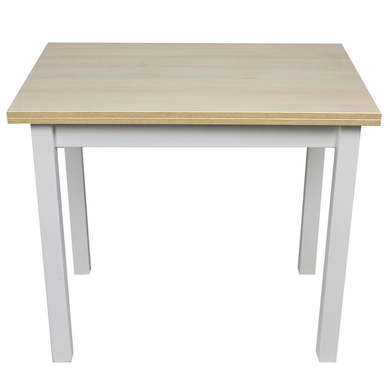 Розкладний стіл кухонний 60*90 (прямі ноги), стільниця ДСП 19 мм дуб шамоні, каркас білий