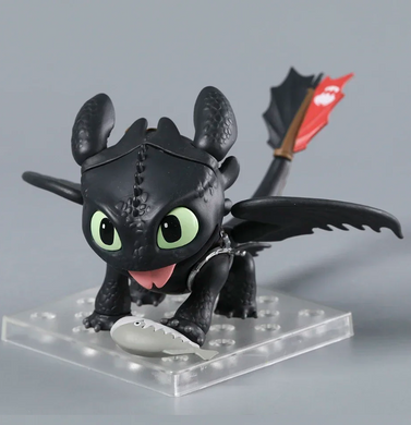 Фигурка Беззубик Toothless How to Train Your Dragon / Как Приручить Дракона / Коллекционная подвижная аниме фигурка Дракон Иккинг / Action Figure 17.5 см Черный