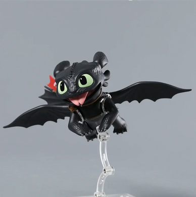 Фигурка Беззубик Toothless How to Train Your Dragon / Как Приручить Дракона / Коллекционная подвижная аниме фигурка Дракон Иккинг / Action Figure 17.5 см Черный