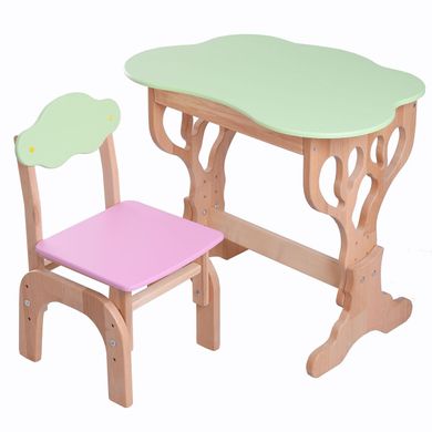 Детский набор "Дубок" растишка с пеналом, стул + стол (розовый)