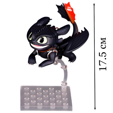 Фигурка Беззубик Toothless How to Train Your Dragon / Как Приручить Дракона / Коллекционная подвижная аниме фигурка Дракон Иккинг / Action Figure 17.5 см Черный