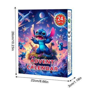 Набір фігурок "Ліло і Стітч Дісней", Адвент-календар Lilo & Stitch Disney 24шт. у подарунковій коробці